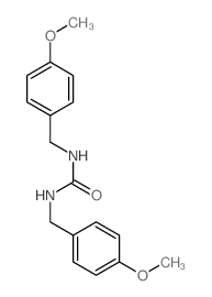 1,3-bis[(4-methoxyphenyl)methyl]urea结构式