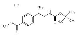 4-(1-氨基-2-叔丁氧基羰基氨基-乙基)-苯甲酸甲酯盐酸盐结构式