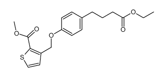 methyl 3-((4-(4-ethoxy-4-oxobutyl)phenoxy)methyl)thiophene-2-carboxylate Structure