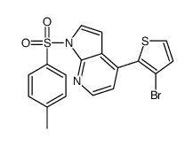 4-(3-溴噻吩-2-基)-1-甲苯磺酰基-1H-吡咯并[2,3-b]吡啶结构式