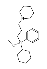 Cyclohexyl(methoxy)phenyl(3-piperidinopropyl)silan Structure