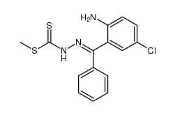 3-[α-(2-Amino-5-chlorphenyl)benzyliden]hydrazindithiocarbonsaeuremethylester Structure