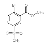 2-甲砜基-5-溴-4-嘧啶甲酸甲酯结构式