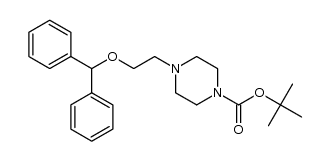 tert-butyl 4-(2-(benzhydryloxy)ethyl)piperazine-1-carboxylate Structure
