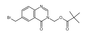 [6-(bromomethyl)-4-oxo-3(4H)-quinazolinyl]methyl 2,2-dimethylpropanoate结构式