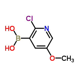 B-(2-氯-5-甲基吡啶-3-硼酸)结构式