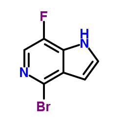 4-溴-7-氟-5-氮杂吲哚结构式