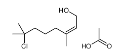 acetic acid,7-chloro-3,7-dimethyloct-2-en-1-ol结构式