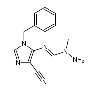 N-amino-N-methyl-N'-(1-benzyl-4-cyanoimidazol-5-yl)-formamidine Structure