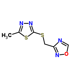 3-{[(5-Methyl-1,3,4-thiadiazol-2-yl)sulfanyl]methyl}-1,2,4-oxadiazole Structure