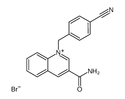 3-(aminocarbonyl)-1-(p-cyanobenzyl)quinolinium bromide Structure