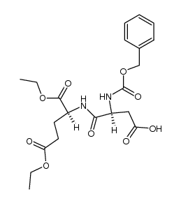 N-(N-benzyloxycarbonyl-L-α-aspartyl)-L-glutamic acid diethyl ester Structure