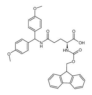 Nα-Fmoc-Nδ-(4,4'-二甲氧基二苯甲基)-L-谷氨酰胺结构式