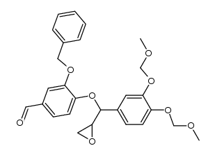 3-(benzyloxy)-4-((3,4-bis(methoxymethoxy)phenyl)(oxiran-2-yl)methoxy)benzaldehyde Structure