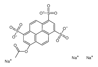 8-乙酰氧基芘-1,3,6-三磺酸三钠盐结构式