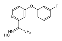 4-(3-fluorophenoxy)pyridine-2-carboximidamide,hydrochloride Structure