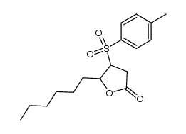 5-hexyl-4-tosyldihydrofuran-2(3H)-one结构式