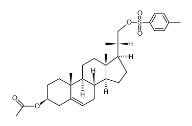 (3β,20S)-20-Methyl-pregn-5-ene-3,21-diol 3-Acetate 21-Tosyl Structure