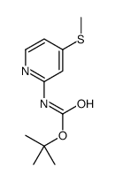 4-(甲基硫代)吡啶-2-氨基甲酸叔丁酯结构式