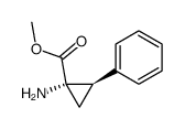 Cyclopropanecarboxylic acid, 1-amino-2-phenyl-, methyl ester, (1S-trans)- Structure