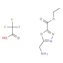 5-(氨甲基)-1,3,4-恶二唑-2-羧酸乙酯三氟乙酸盐结构式