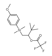 1-((4-methoxyphenyl)dimethylsilyl)-3,3-dimethylbutan-2-yl 2,2,2-trifluoroacetate Structure
