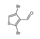2,4-dibromothiophene-3-carbaldehyde结构式