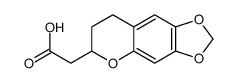 7,8-Dihydro-6H-1,3-dioxolo[4,5-g][1]benzopyran-6-acetic acid结构式
