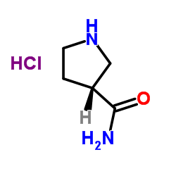 (3R)-3-Pyrrolidinecarboxamide hydrochloride (1:1) Structure