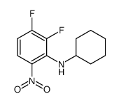 N-cyclohexyl-2,3-difluoro-6-nitroaniline structure