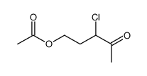 5-乙酰氧基-3-氯-2-戊酮结构式