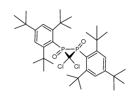 (1R,2R)-3,3-dichloro-1,2-bis(2,4,6-tri-tert-butylphenyl)diphosphirane 1,2-dioxide结构式