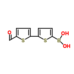 5-(5-Formyl-2-thienyl)-2-thiopheneboronic Acid (contains varying amounts of Anhydride) Structure