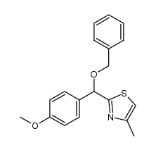 2-((benzyloxy)(4-methoxyphenyl)methyl)-4-methylthiazole Structure
