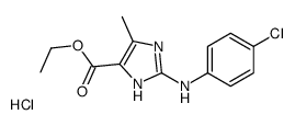 ethyl 2-(4-chloroanilino)-5-methyl-1H-imidazole-4-carboxylate,hydrochloride Structure