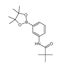 2,2-dimethyl-N-[3-(4,4,5,5-tetramethyl-1,3,2-dioxaborolan-2-yl)phenyl]propanamide结构式