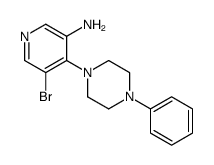 5-Bromo-4-(4-phenyl-1-piperazinyl)-3-pyridinamine结构式