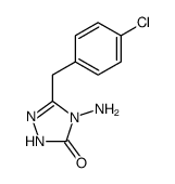 4-amino-3-(p-chlorobenzyl)-1H-1,2,4-triazol-5-one结构式