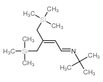 3-trimethylsilylmethyl-4-trimethylsilyl-n-tert-butylcrotonaldimine Structure