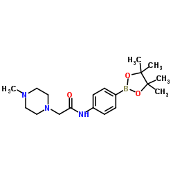 2-(4-methylpiperazin-1-yl)-N-(4-(4,4,5,5-tetramethyl-1,3,2-dioxaborolan-2-yl)phenyl)acetamide Structure