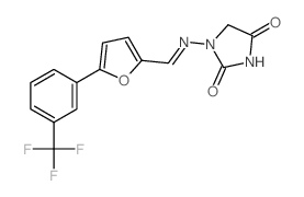 2,4-Imidazolidinedione,1-[[[5-[3-(trifluoromethyl)phenyl]-2-furanyl]methylene]amino]-结构式