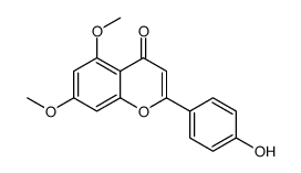 5,7-dimethoxy-4'-hydroxyflavone结构式