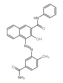 4-[(5-carbamoyl-o-tolyl)azo]-3-hydroxynaphth-2-anilide Structure