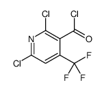 2,6-dichloro-4-(trifluoromethyl)pyridine-3-carbonyl chloride Structure