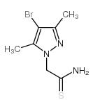 2-(4-溴-3,5-二甲基-1H-吡唑-1-基)乙烷硫代酰胺结构式