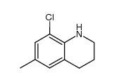 8-chloro-6-methyl-1,2,3,4-tetrahydroquinoline结构式
