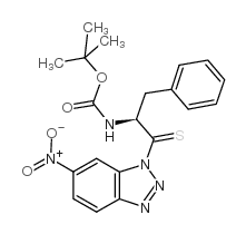 [(1S)-2-(6-硝基-1H-苯并三唑-1-基)-1-(苯甲基)-2-硫酮乙基]氨基甲酸叔丁酯结构式