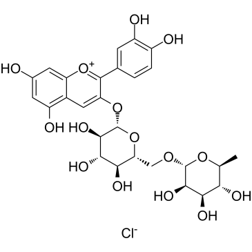 氯化失车菊素-3-O-芸香糖苷结构式
