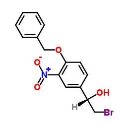 (R)-1-(4-苄氧基-3-硝基苯基)-2-溴乙醇结构式