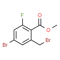 4-溴-2-(溴甲基)-6-氟苯甲酸甲酯结构式